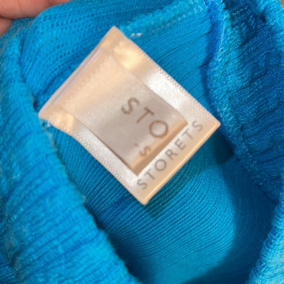 Storets Blue Knit Bootcut Pants - Picture 6 of 6